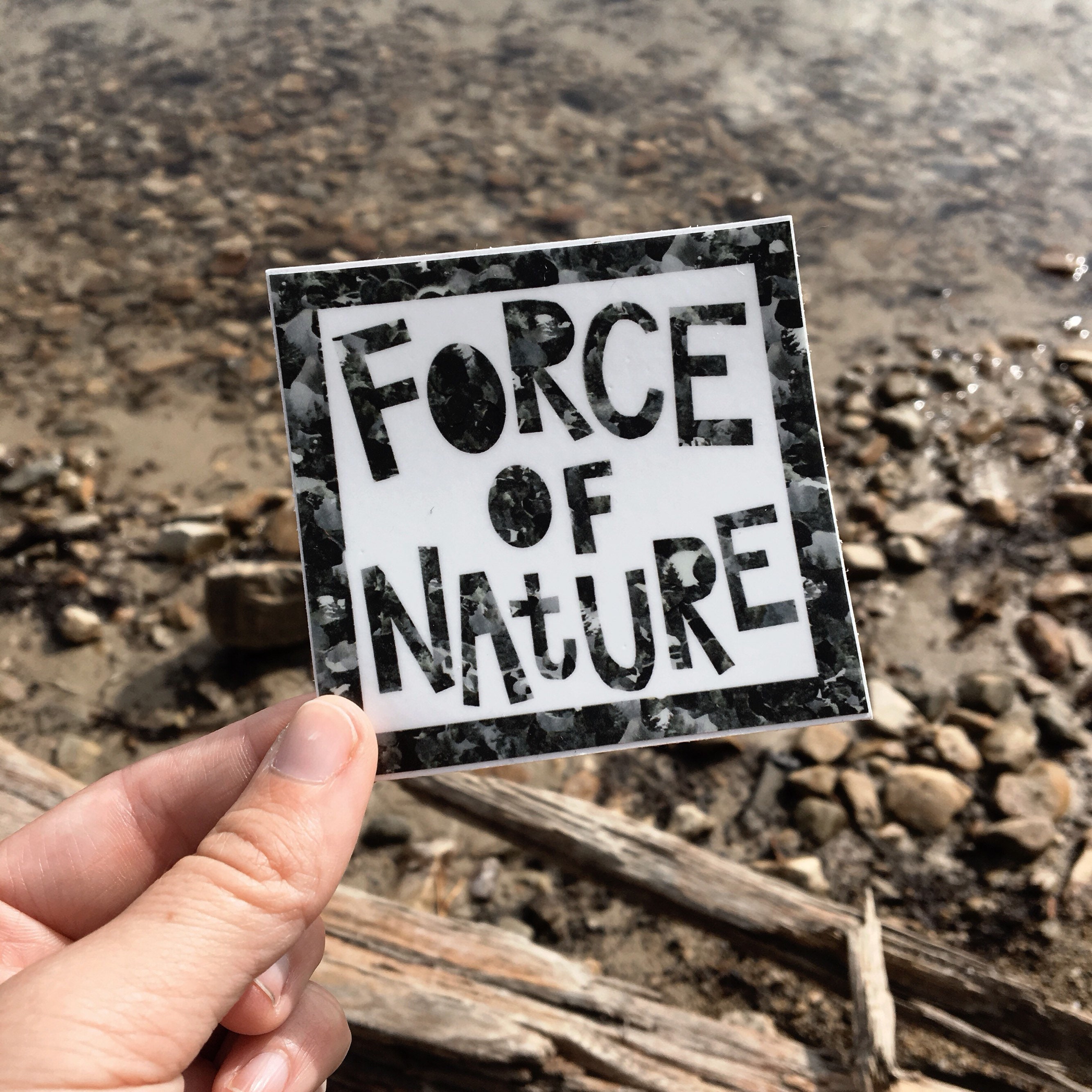 Force Of Nature Vinyl Sticker Water Bottle Laptop Decal Etsy