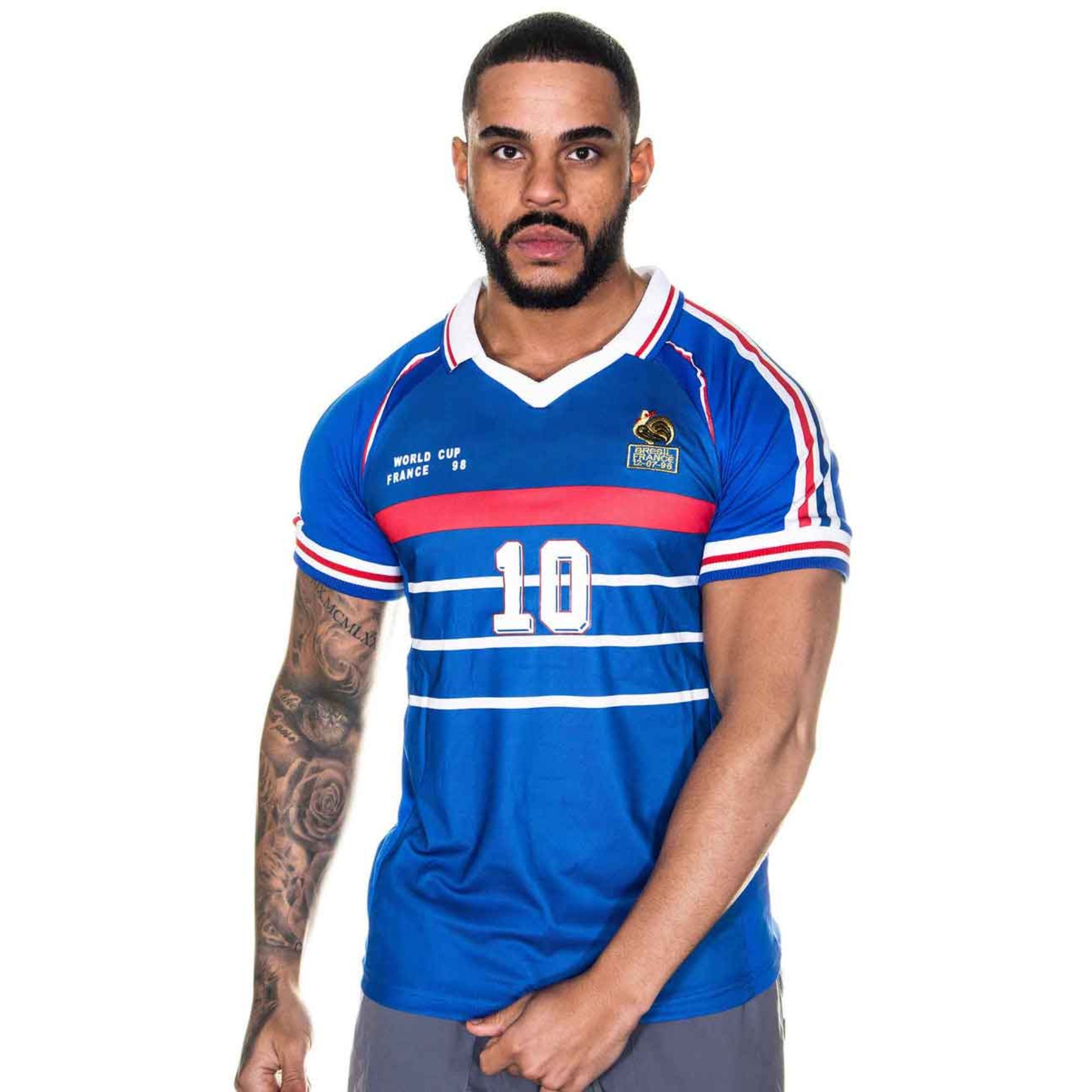 Beautiful 90s® 1998 France Zidane Retro Replica Football Shirt Etsy