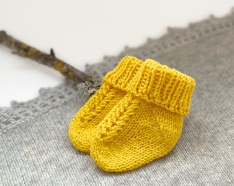 Lace Baby Socks Knitting Pattern PDF, Seamless Baby Booties, Easy Baby Socks, Beginner Friendly Knitting, Digital Download