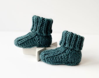 Easy Knit Baby Socks Pattern: Cuff-Down Design (PDF Download)