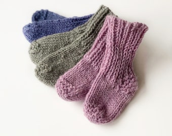 BABY SOCKS PATTERN, Easy Knitting socks pattern, Simple knit newborn socks, baby booties knit, toddler socks knit