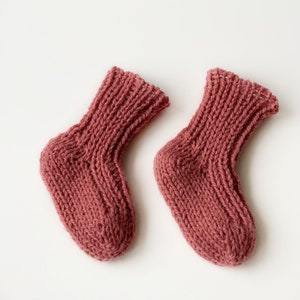 BABY SOCKS pattern, Easy Knit baby socks, Newborn socks pattern, Simple knit infant socks, Baby knitting pattern, seamless baby socks image 6