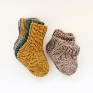 Baby Socks Knitting Pattern: Seamless Top-Down Design (PDF Pattern)