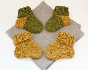 Baby Socks Knitting Pattern PDF, Seamless Cozy Knit Booties, Sizes 0–2 Years, Easy Baby Socks, Beginner Friendly Knitting, Digital Download