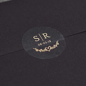 Stickers pour enveloppe personnalisés, Stickers monogrammes, Stickers de mariage en aluminium minimalistes, Sceaux d'invitation de mariage, Stickers cadeaux pour mariage