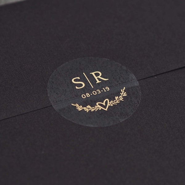 Real Foil Monogram Seal,  Initial Label, Thank You, Envelope Labels, Favour Stickers, Custom Stickers, Personalized  Seals, Wedding Favors