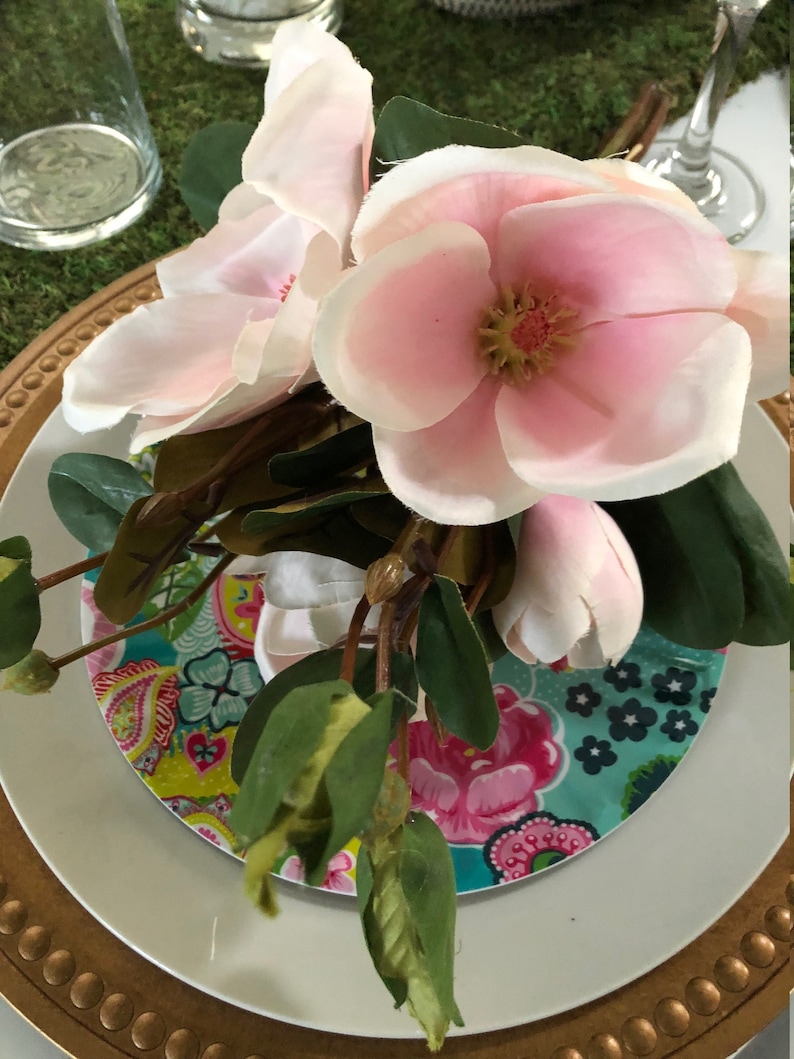 Light Pink Magnolia Bouquet perfect for bud vase centerpiece tiaras perfect for drop in centerpiece arrangement craft for headpiece
