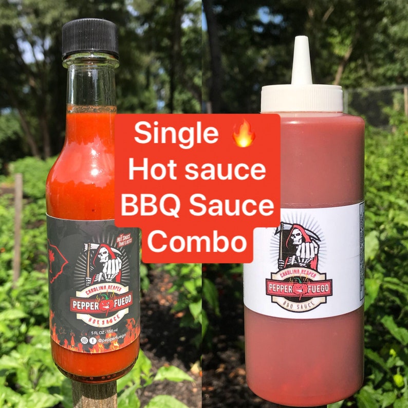 Carolina Reaper Hot/BBQ Sauce Combo 3 Million Scoville Hot | Etsy