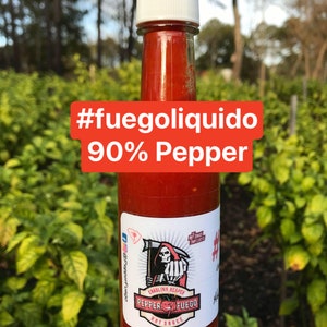 Carolina Reaper Hot Sauce - 90% Pure Carolina Reaper Pepper #fuegoliquido