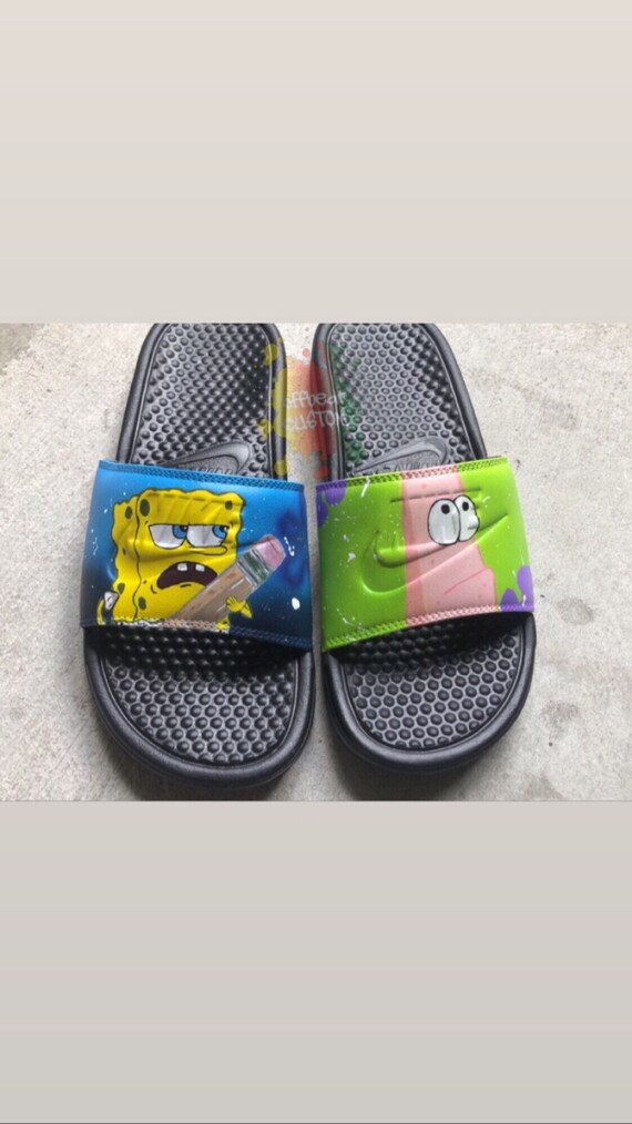 spongebob nike slides