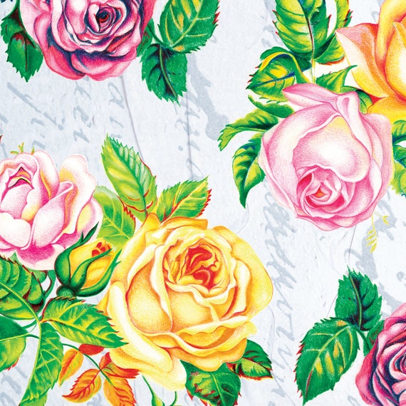 Rose Wrapping Paper 1 Sheet of High Quality Wrapping Paper 29 X 20, 70  Opaque Paper 
