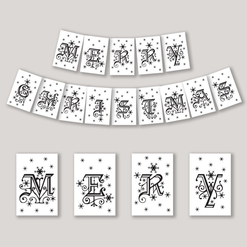 Printable Merry Christmas Letters for DIY "merry Christmas Banner ...