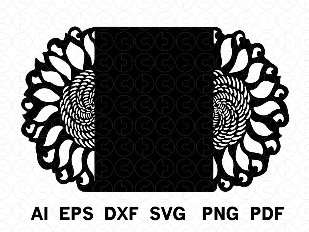 Sunflower Card Folder SVG Cut File for Cricut - Works With 5x7 Card - Etsy
