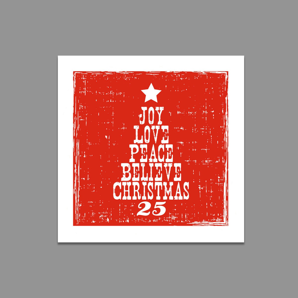 Rustic Advent Printable - Christmas Ornaments and Christmas Trees. - Etsy
