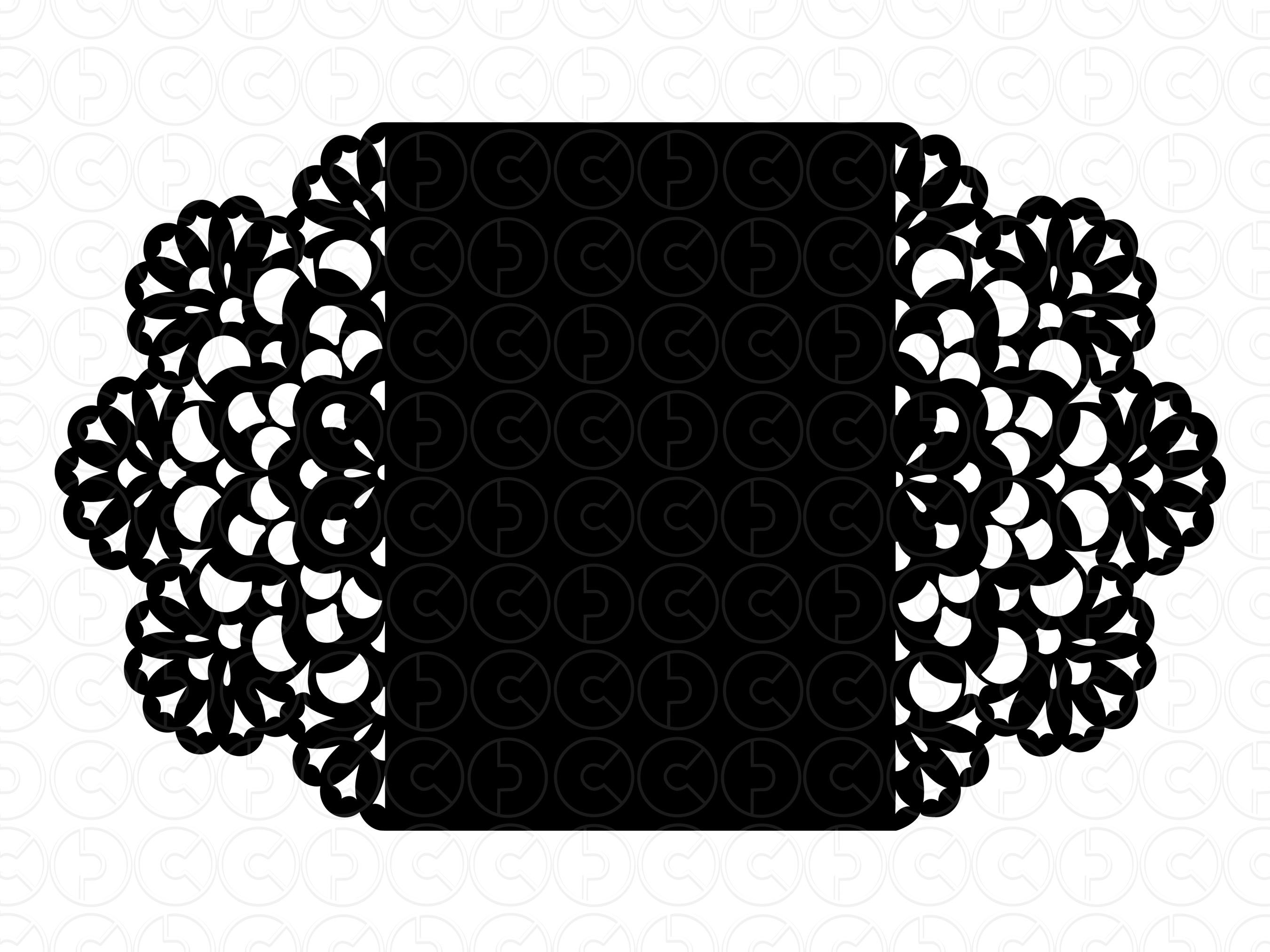 Lace Card Folder SVG Cut File for Cricut Works With 5x7 Card (Instant