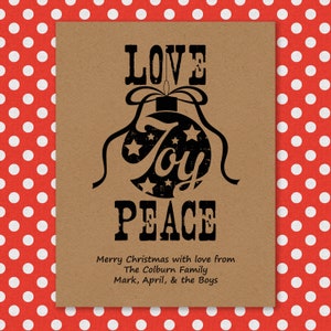 Printable Christmas Card Template for DIY Personalized Christmas Cards ...