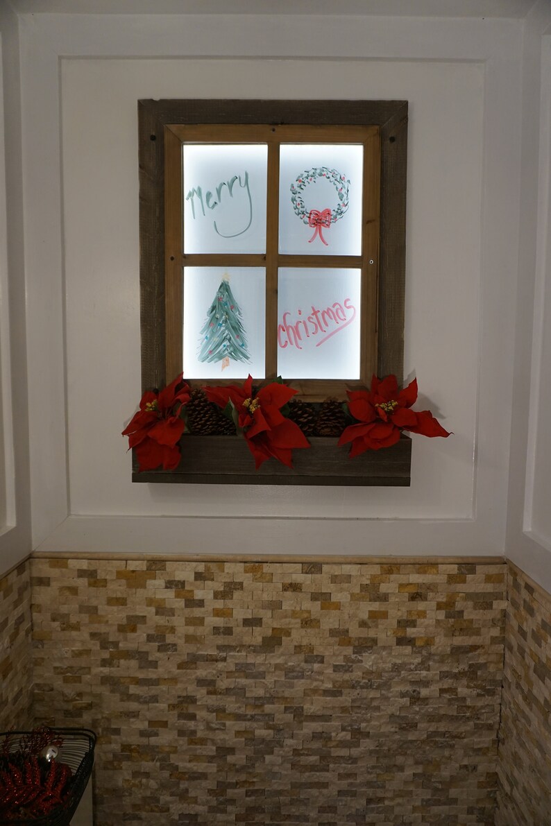 Distressed LED Backlit Hanging Window Decoration Faux and Etsy