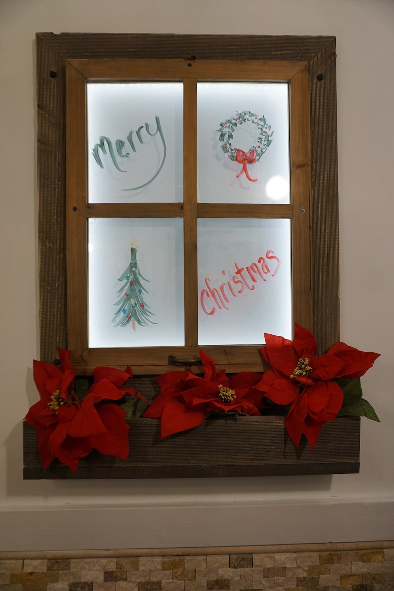 Distressed LED Backlit Hanging Window Decoration Faux and Etsy
