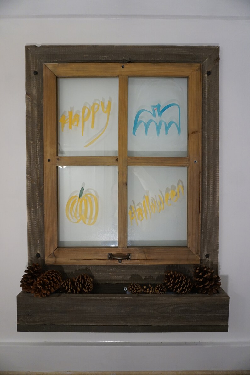 Distressed LED Backlit Hanging Window Decoration Faux and Etsy