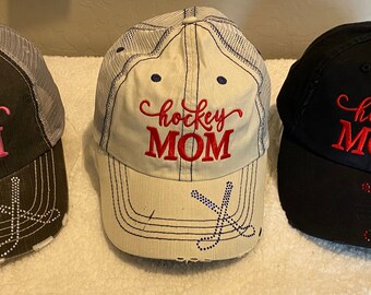 Hockey Mom Baseball Hats