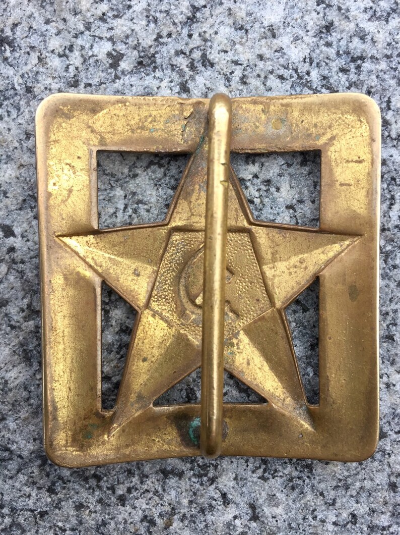 Red Army Belt Buckle Soviet Vintage General Brass Military Etsy