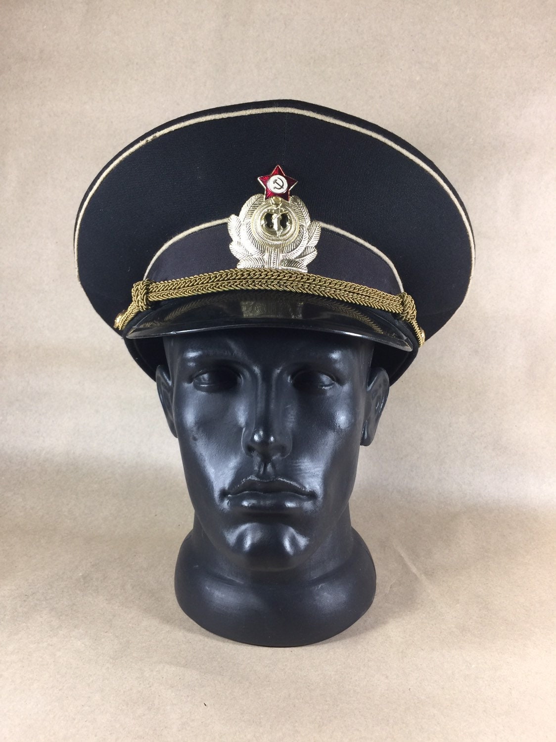 軍用帽子 紺色 エンブレム付き Amazon.co.jp: [Schicksal.]コスプレ小物 軍帽 軍服 帽子 黒 紺