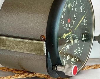 Soviet Military Aircraft Cockpit Clock ACS- 1M Flight