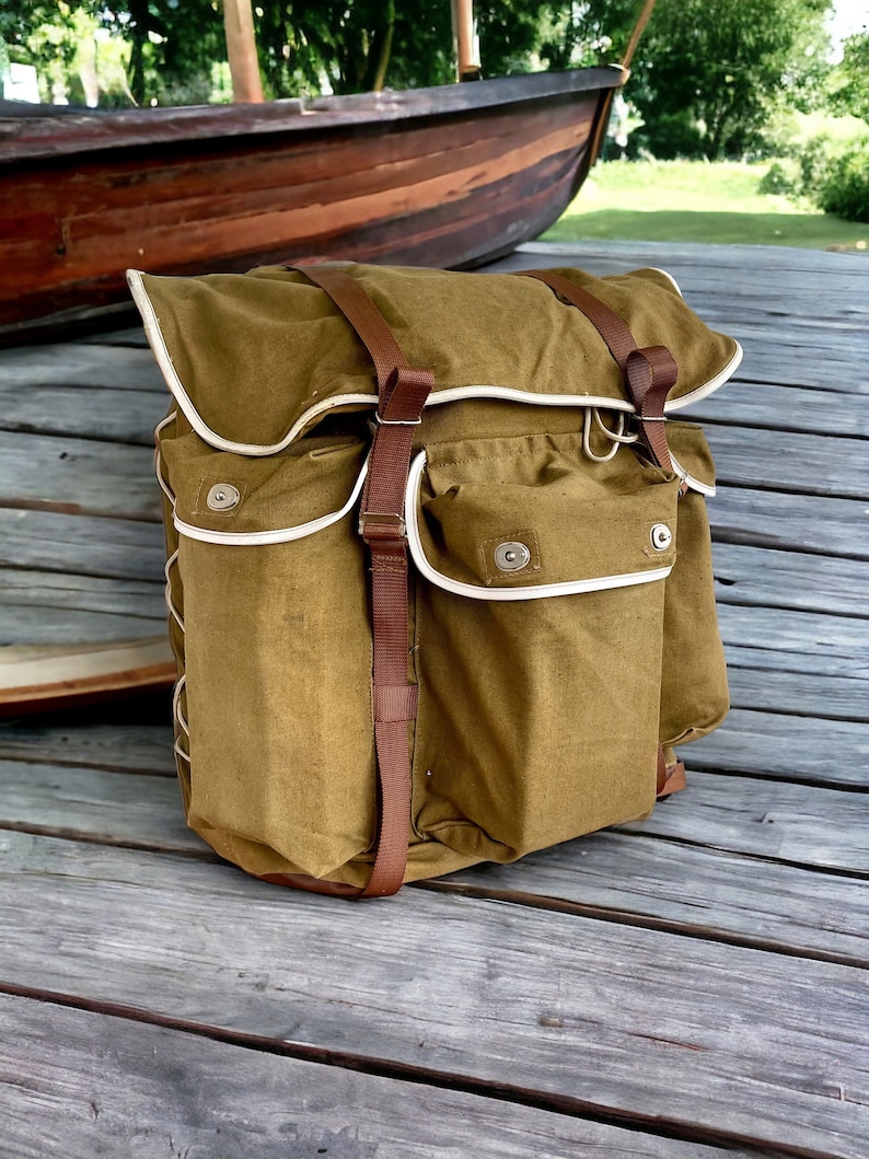 Vintage Large Backpack Soviet Hiking Camping Outdoor Backpack Brown ...