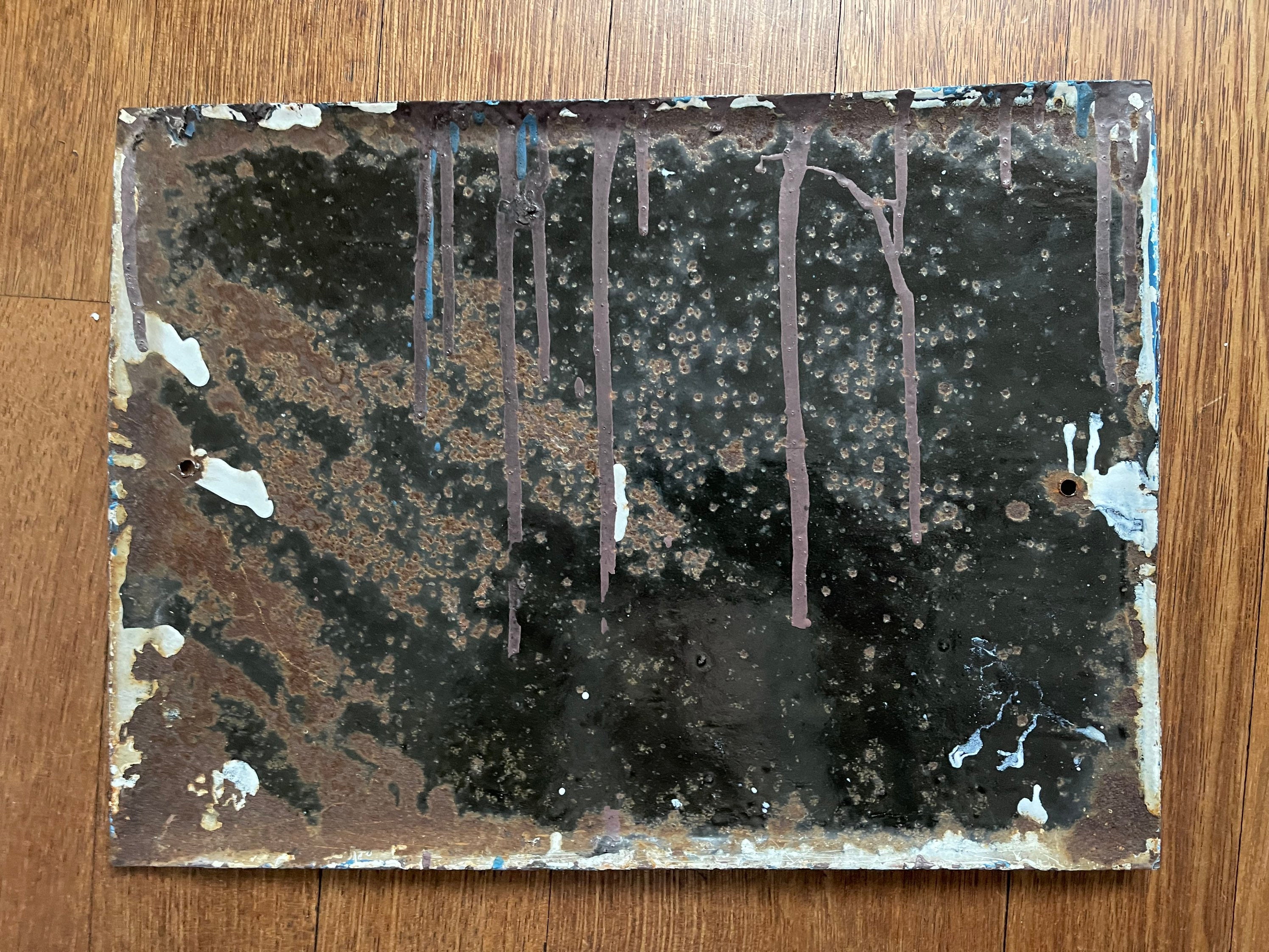 Wall Décor Rare Warning Metal Sign USSR 1970. Soviet Russian Door Farm