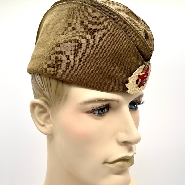 Soviet Soldier Forage - Cap, Garrison Cap - Military , Red Army, USSR Pilotka.