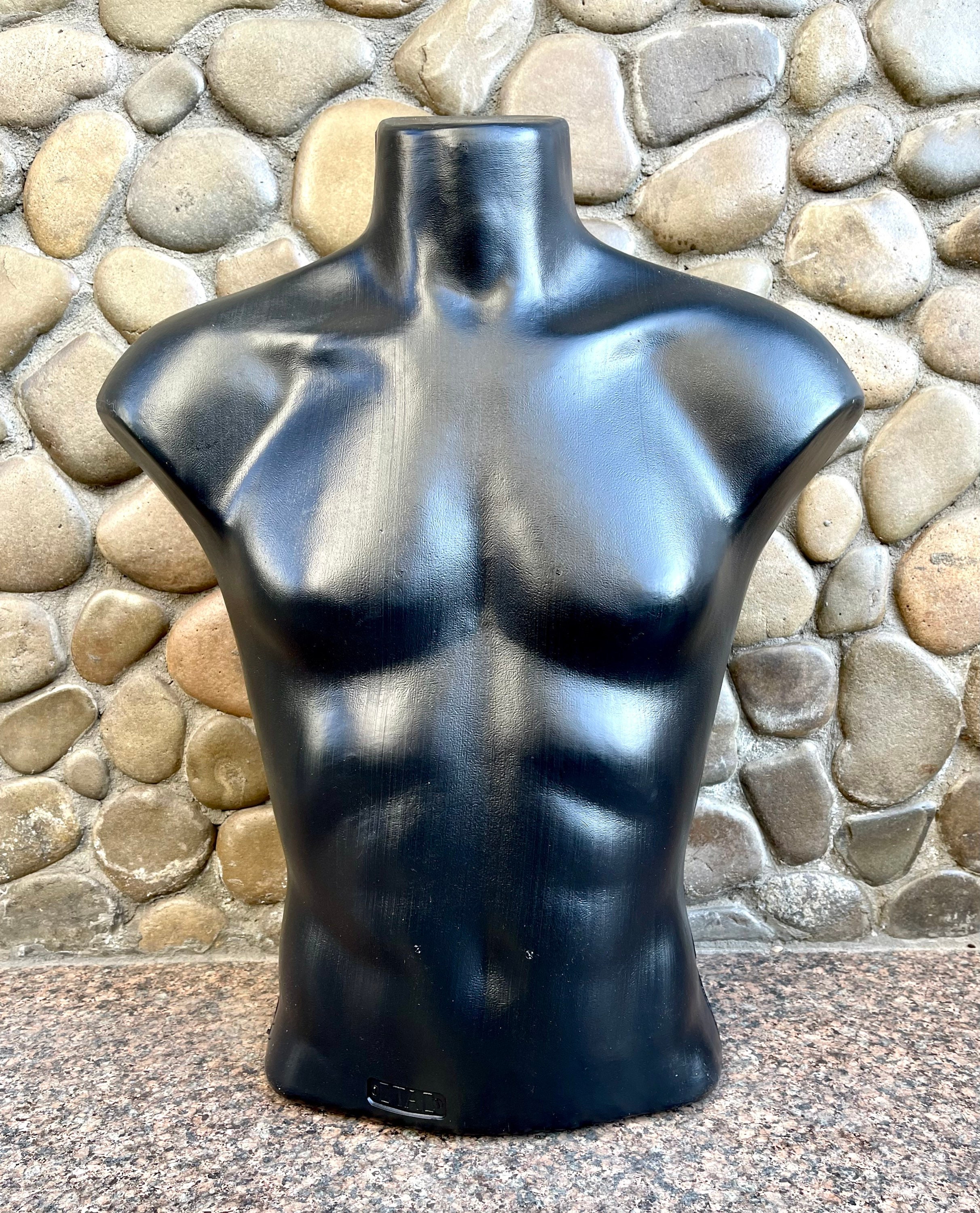 男性用マネキン トルソー フラッシュトーン ブラックトーン
