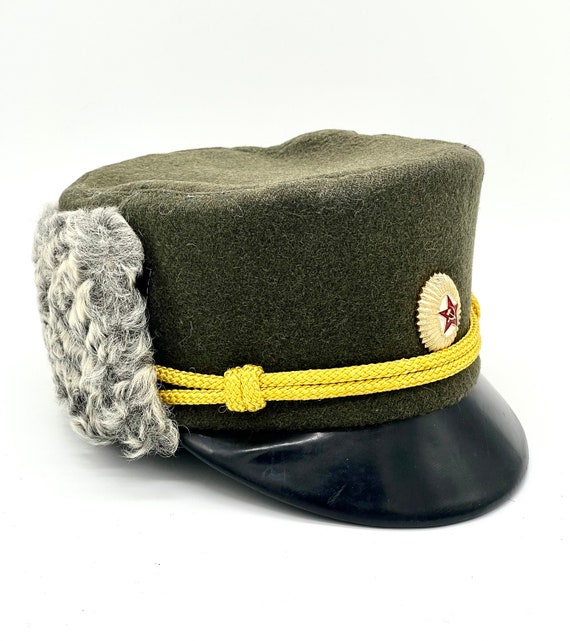 Soviet Army Hat Russian Officer's Fur 