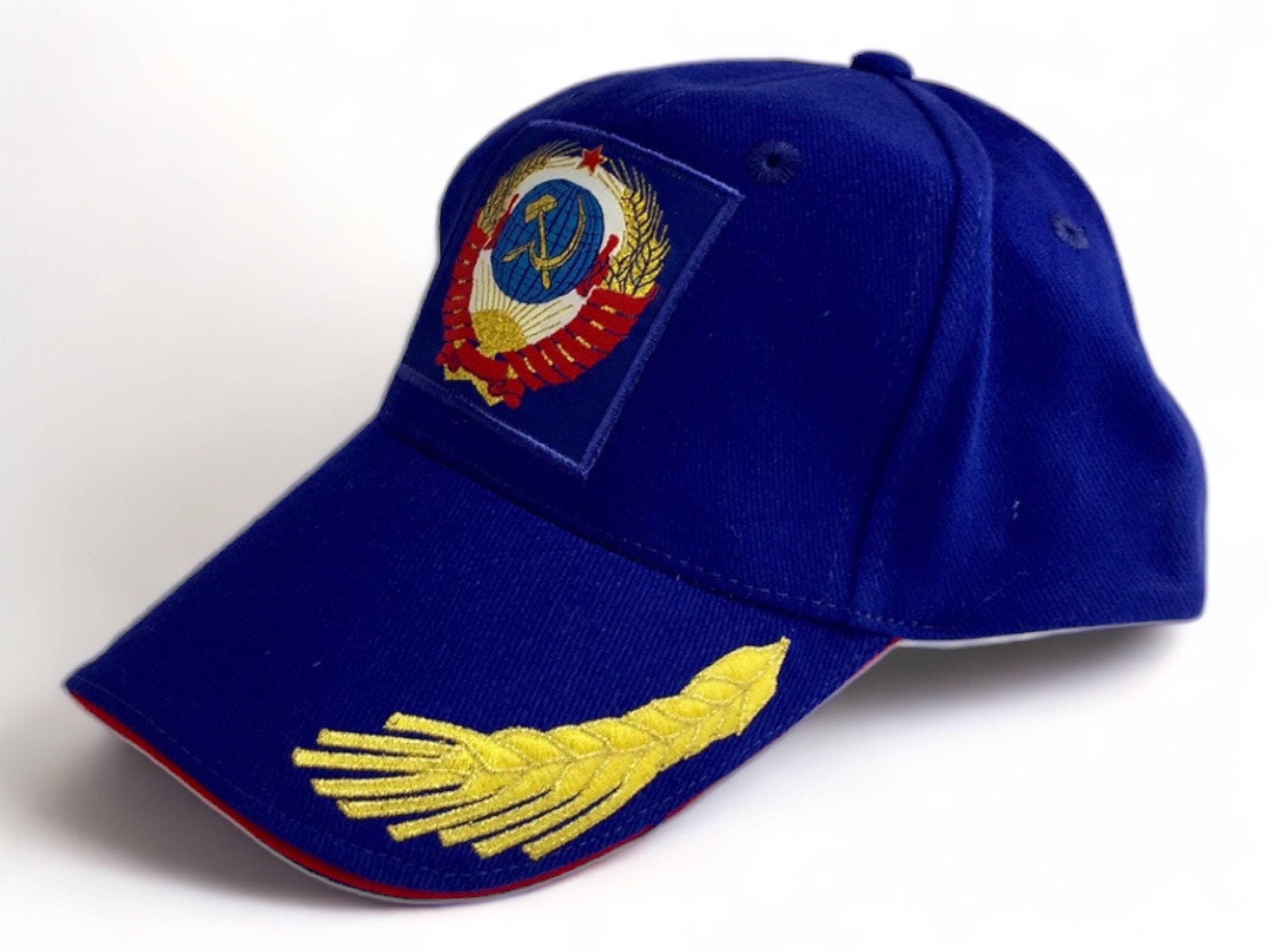 URSS オーダーキャップ USSR Baseball Cap - Soviet Union Visor Cap Blue Embroidered