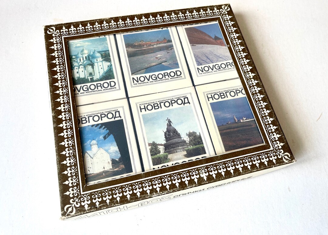 Matchboxes Russian Collection 1984 Novgorod Soviet Russian Vintage Matchbox Set of 6 * New Large ...