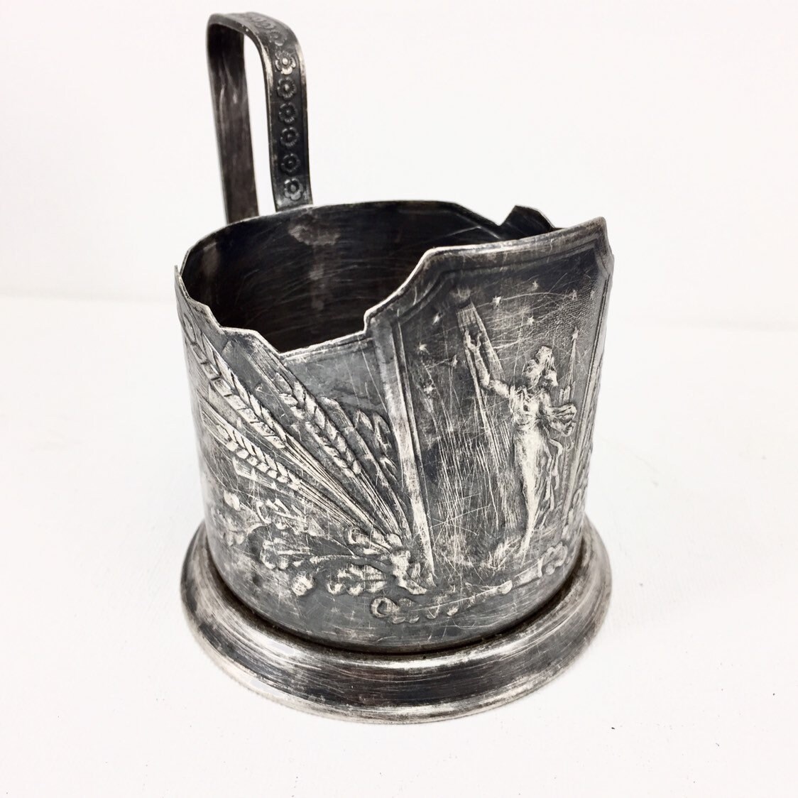 Vintage Glass HolderSoviet Metal Glass Holder Soviet Etsy