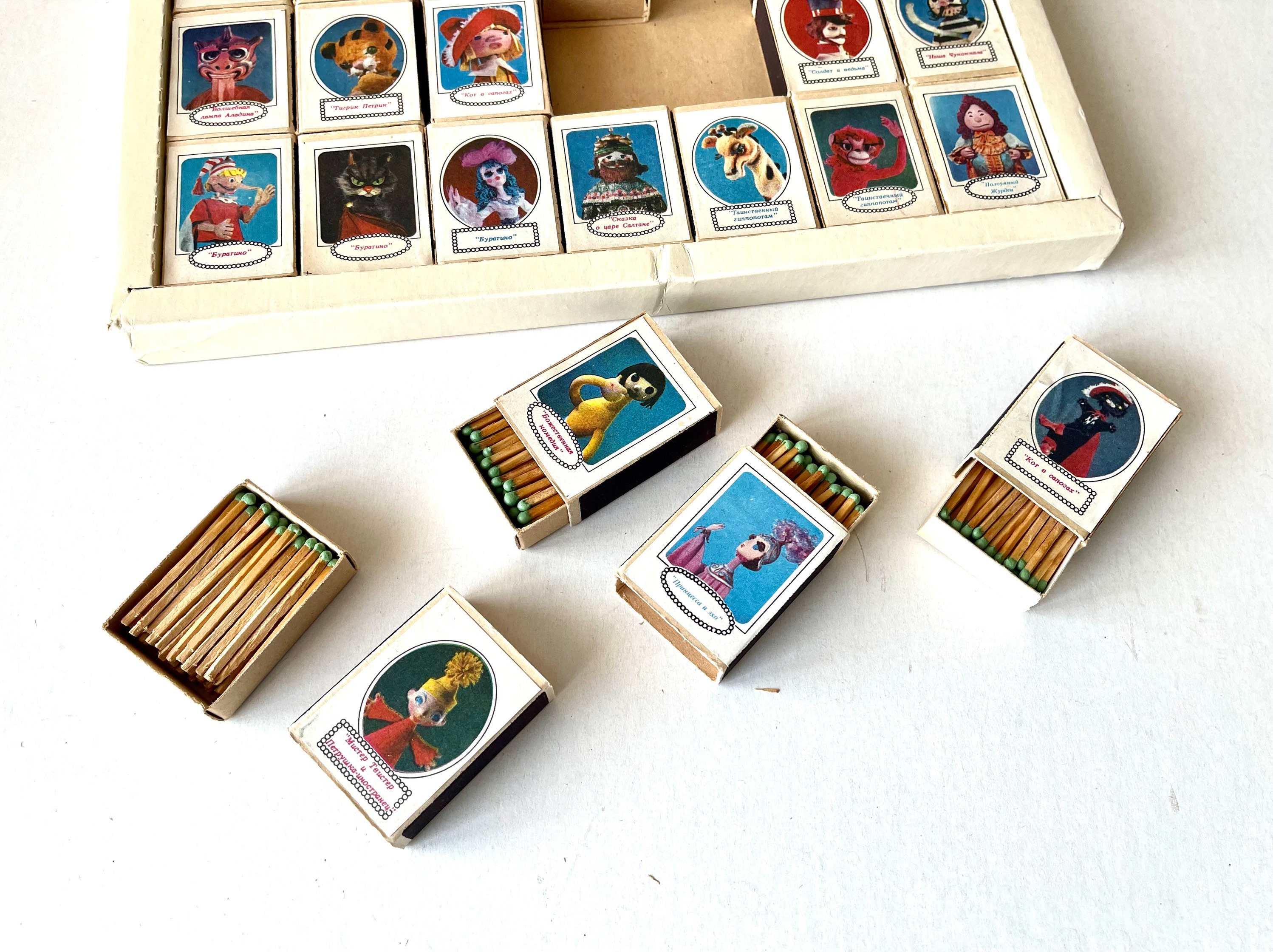Matchboxes Russian Collection Rare Set of Matchboxes- Soviet Russian Vintage , Moscow Puppet Theater ...