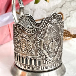 Russian tea glasses with holders - Etsy 日本