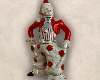 Cevik Clown Figurine USED ピエロ陶器人形置物 Cevik Clown Figurine USED ピエロ陶器人形置物