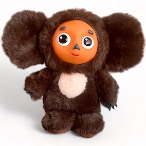 25 cm - Peluche Cheburashka pour enfants, Jouet à grandes oreilles, Singe,  Dessin animé russe, Kawaii, Pour a