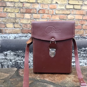 Meopta A8lla Camera Brown Leather Case - Vintage Leather Bag , Photo Case,Straps/Photo