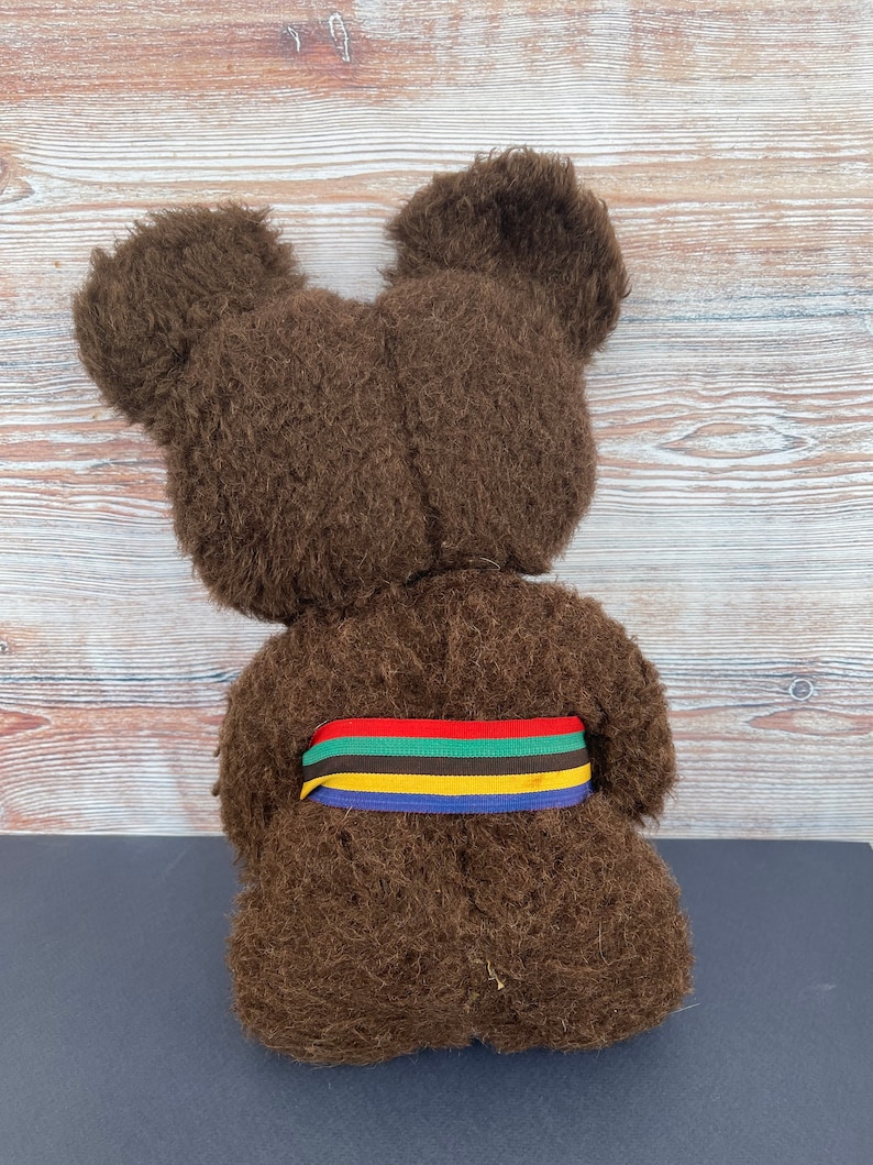 Mishka 1980 Raro brinquedo de urso de pelúcia soviético vintage Jogos Olímpicos de Moscou 1980 Boneca de pelúcia Presente infantil Decoração de quarto infantil imagem 6