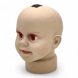 Манекен Винтаж Лицо Голова Ребенка Пластиковый Флэш Тонированный Ретро Магазин Дисплей Коммерческий