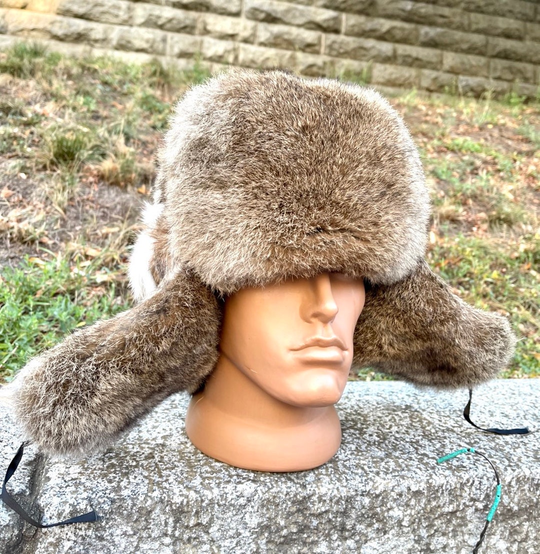 Rabbit Hat Fur Hat Classic Ushanka Handmade Earflaps Trapper