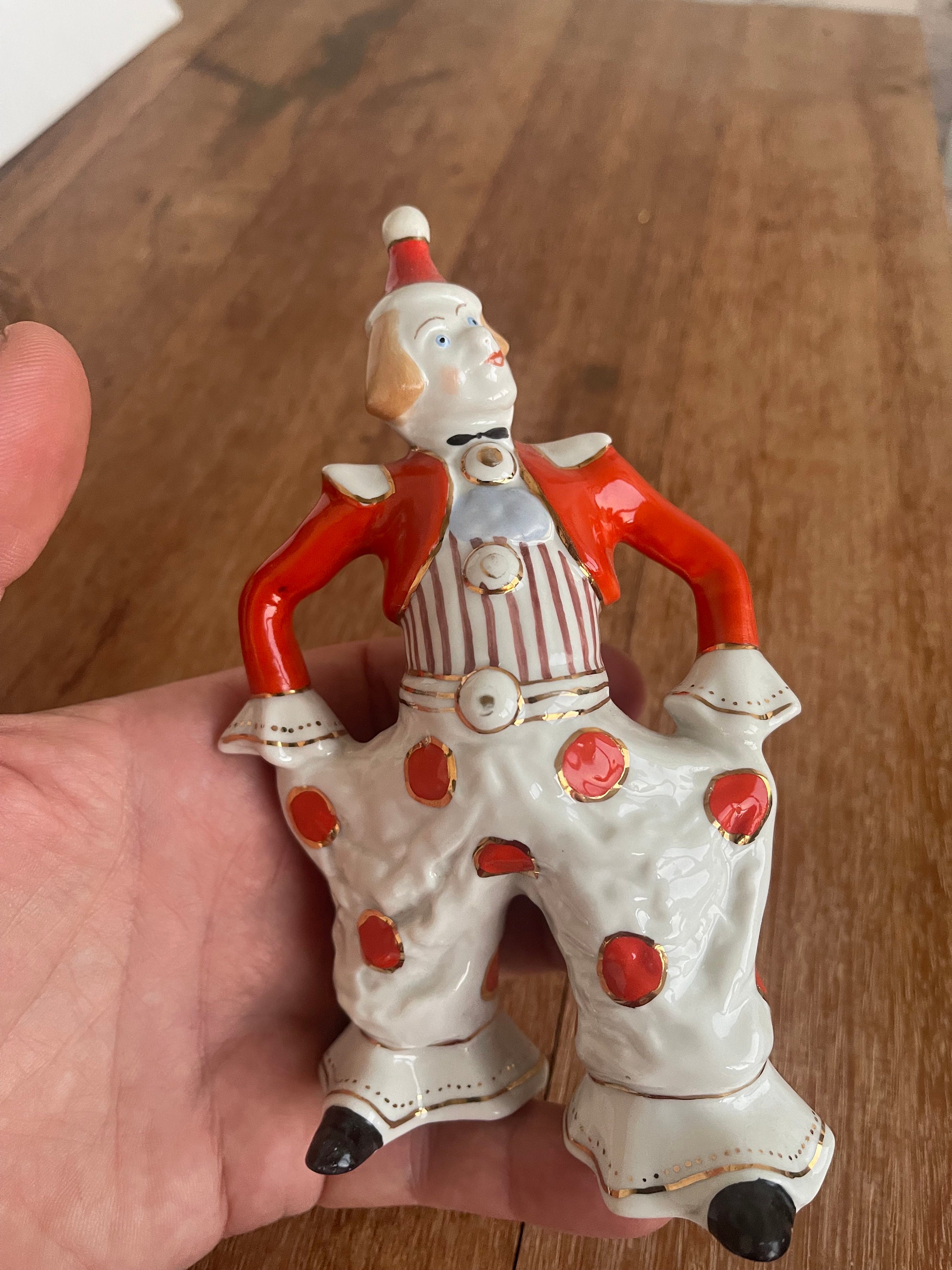 Cevik Clown Figurine USED ピエロ陶器人形置物 Cevik Clown Figurine USED ピエロ陶器人形置物
