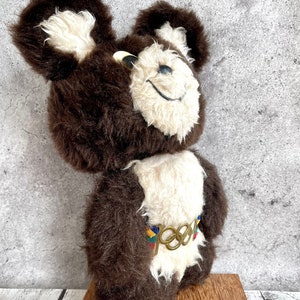 Mishka 1980 Raro brinquedo de urso de pelúcia soviético vintage Jogos Olímpicos de Moscou 1980 Boneca de pelúcia Presente infantil Decoração de quarto infantil imagem 2