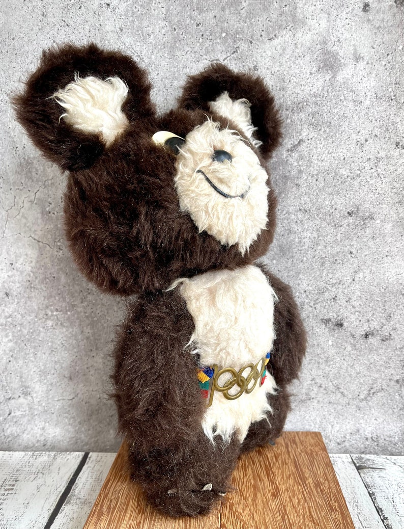 Mishka 1980 Raro brinquedo de urso de pelúcia soviético vintage Jogos Olímpicos de Moscou 1980 Boneca de pelúcia Presente infantil Decoração de quarto infantil imagem 2