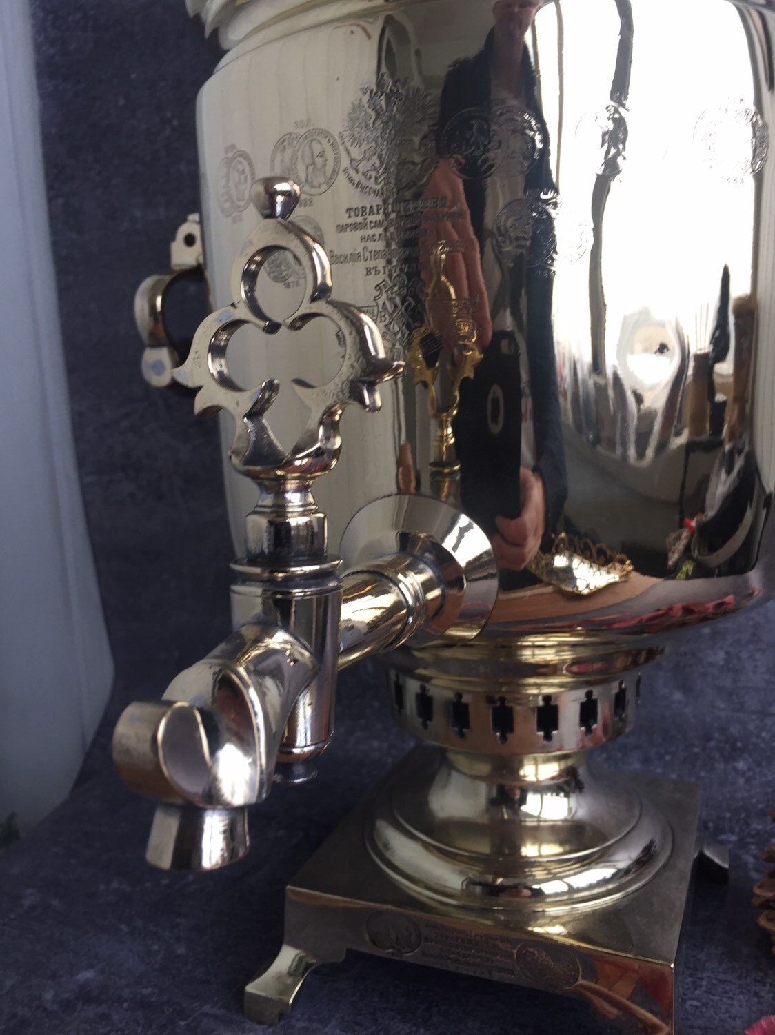 Old Antique Samovar Russian Brass Teapot Etsy