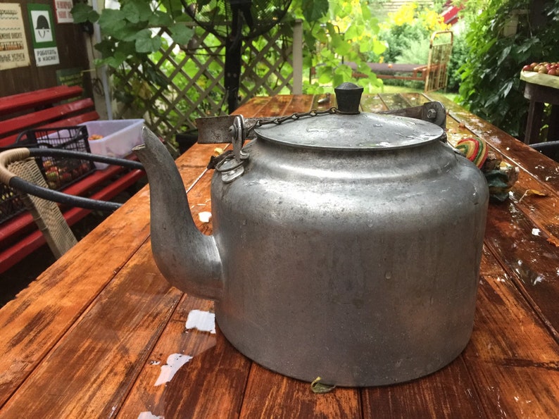 Large Industrial Sized Aluminum Teapot Vintage Soviet Etsy