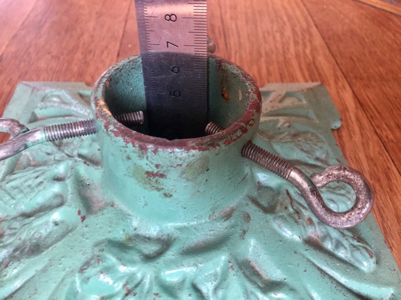 Green Vintage Christmas Tree Stand Metal Tree HolderStand Etsy