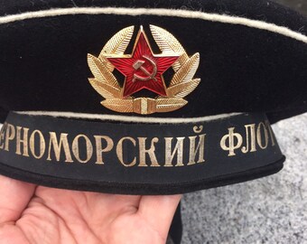 Soviet Navy Cap Sailor Black Sea Fleet 